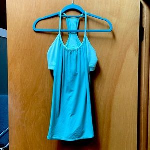 Teal lululemon top no limits tank